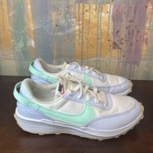 Nike Waffle Debut White /Mint Foam /Grey Sneakers DV0743-100 Men 9.5